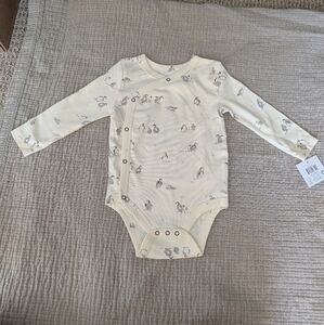 NWT Pehr Long Sleeve Kimono One-Piece - Happy Huddle / 6 - 12 mos.